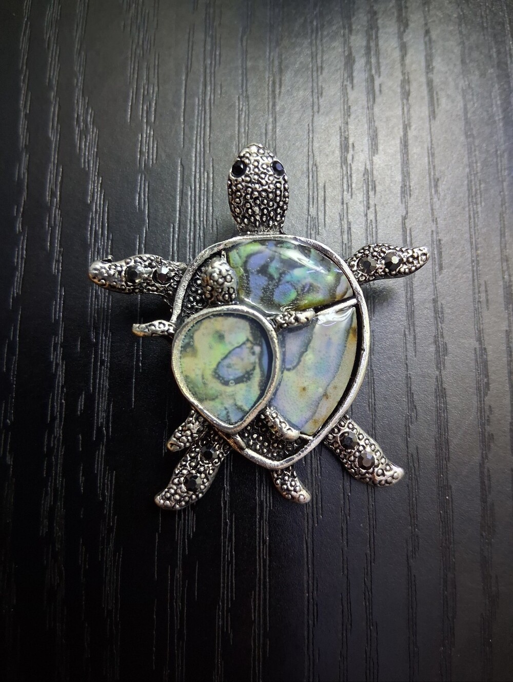 Turtle Abalone Shell Brooch